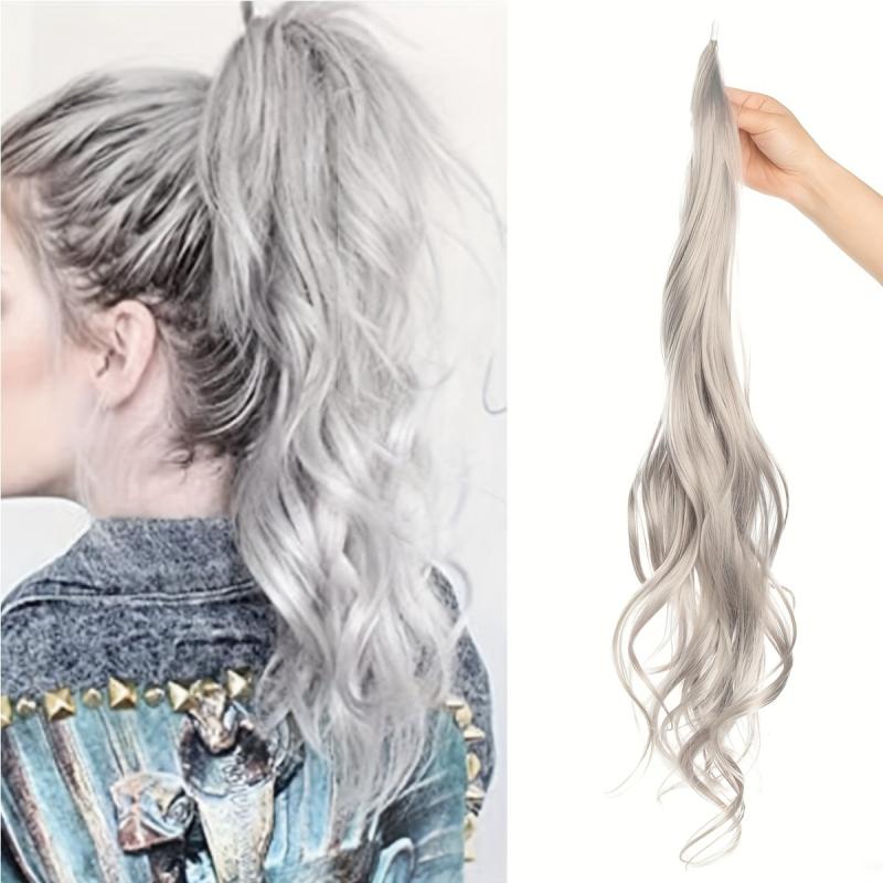 Long Curly Ponytail 81 Body Wave Synthetic Hair Extensions