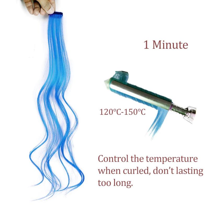 10PCS Colored Hair Extensions Straight Clip In Hairpieces for Women Girls