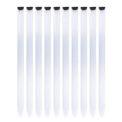 10PCS Colored Hair Extensions Straight Clip In Hairpieces for Women Girls