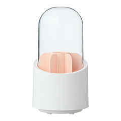 Makeup Brush Holder 360 Rotating Organizer w/ Clear Cover Cosmetics Storage