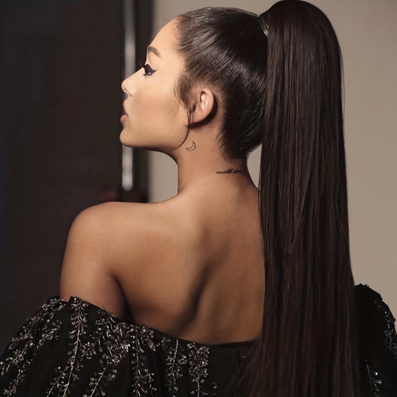 Hook and loop Fastener Ponytail Wig Strap Style Women's Long Straight Hair
