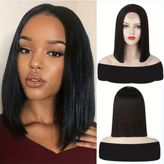 Ombre Blonde to Pink Orange Layered Bob Lace Front Wig