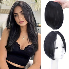 Natural Clip in Topper with Bangs - Hair Replacement Piece