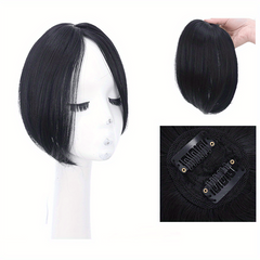 Natural Clip in Topper with Bangs - Hair Replacement Piece