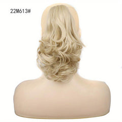 Short Wavy Claw Ponytail Hair Extensions Synthetic Hair Piece for Ladies