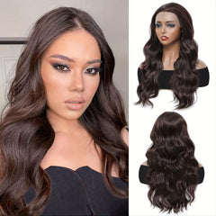 Long Wavy Lace Front Wig Synthetic Middle Part Wig for Women