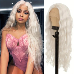 Long Wavy Lace Front Wig Synthetic Middle Part Wig for Women