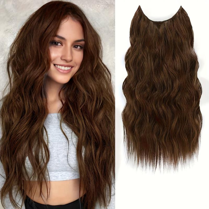 88 Cm Long Curly Wavy Hair Extensions 5 Clips In Synthetic Natural Looking