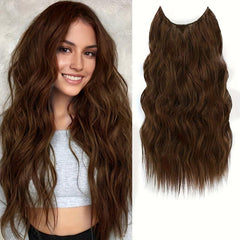 88 Cm Long Curly Wavy Hair Extensions 5 Clips In Synthetic Natural Looking