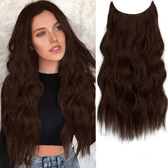 88 Cm Long Curly Wavy Hair Extensions 5 Clips In Synthetic Natural Looking