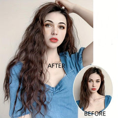 88 Cm Long Curly Wavy Hair Extensions 5 Clips In Synthetic Natural Looking