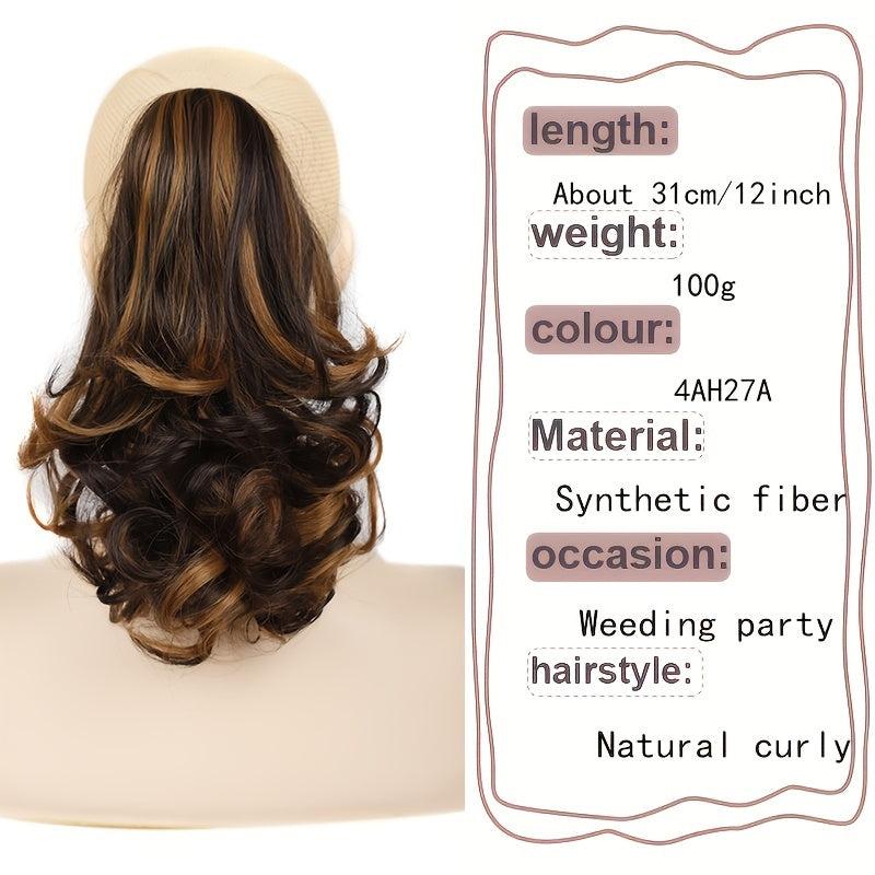 Long Curly Claw Ponytail Synthetic Clip In Hair Extensions