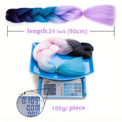 5pcs Ombre Braids Ponytail Synthetic Crochet Hair Extensions 60