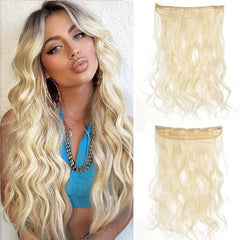 Invisible Seamless 5 Clips Hair Extensions for Curly Long Hair