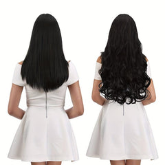 Invisible Seamless 5 Clips Hair Extensions for Curly Long Hair