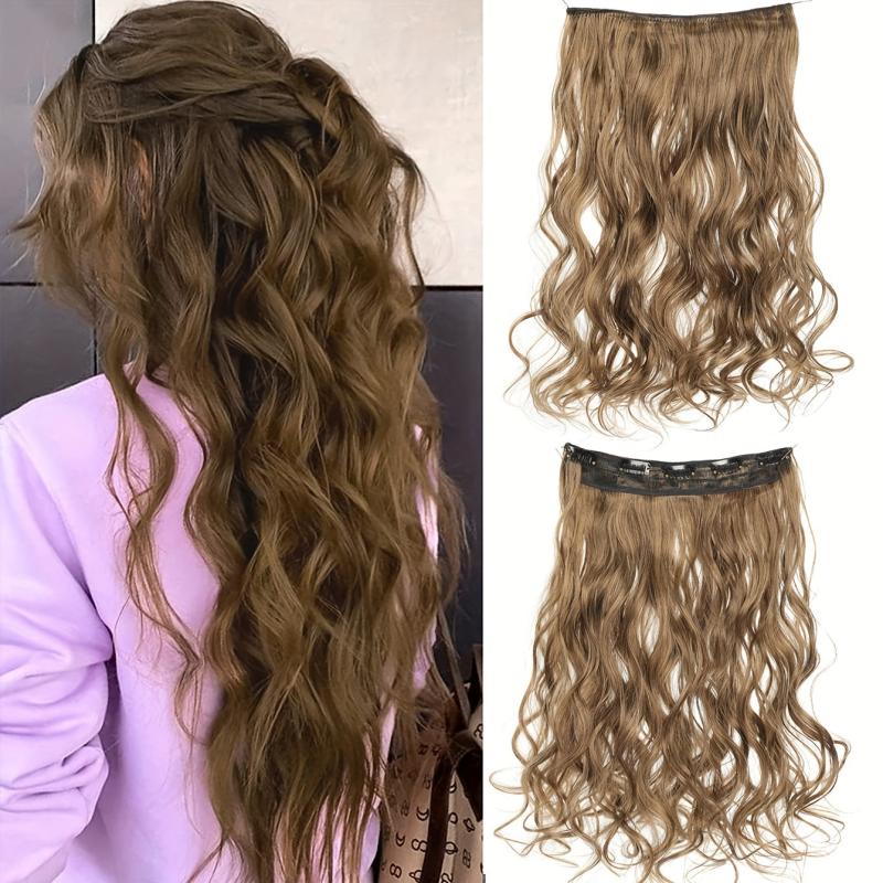 Invisible Seamless 5 Clips Hair Extensions for Curly Long Hair