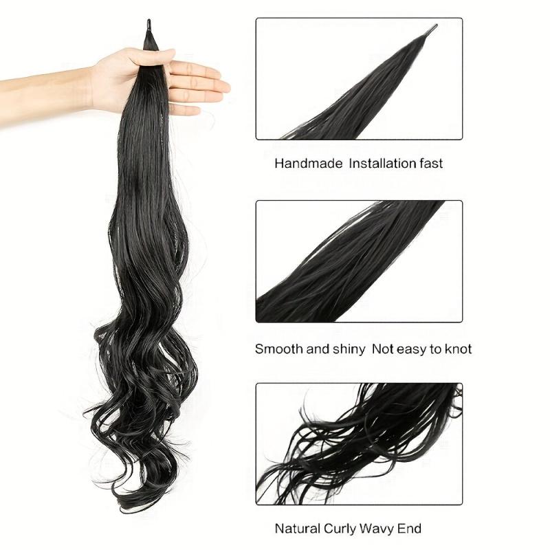 Long Body Wave Ponytail Hairpieces Natural Looking Daily Use