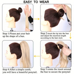 Long Body Wave Ponytail Hairpieces Natural Looking Daily Use