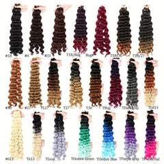18-24 Inch Deep Wave Curly Synthetic Hair Extension 80-100 G