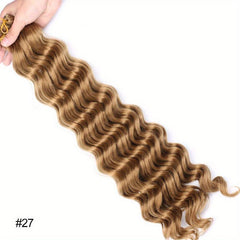 18-24 Inch Deep Wave Curly Synthetic Hair Extension 80-100 G