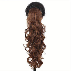 Long Wavy Ponytail Extensions 45 Ponytail Synthetic Hairpiece
