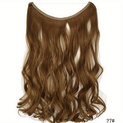 Long Curly Wavy Hair Extensions with Fish Line for Women Girls