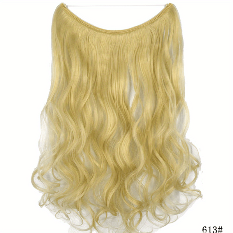 Long Curly Wavy Hair Extensions with Fish Line for Women Girls