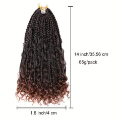 35 56 Cm Box Braids Crochet Hair Extensions Curly Synthetic Hair Extensions