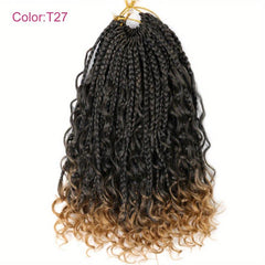 35 56 Cm Box Braids Crochet Hair Extensions Curly Synthetic Hair Extensions