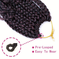 35 56 Cm Box Braids Crochet Hair Extensions Curly Synthetic Hair Extensions
