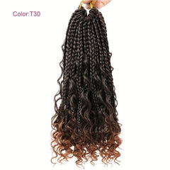 35 56 Cm Box Braids Crochet Hair Extensions Curly Synthetic Hair Extensions