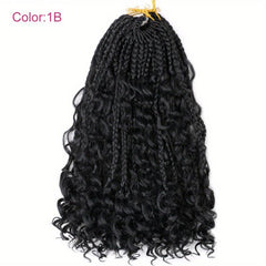 35 56 Cm Box Braids Crochet Hair Extensions Curly Synthetic Hair Extensions