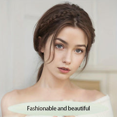 Twist Braided Headband Wide Hair Chunky Plaited Synthetic Braids Hairpiece
