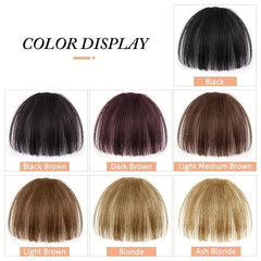 Clip In Air Bangs 100% Human Hair Natural Looking Straight Hair Bangs for Women