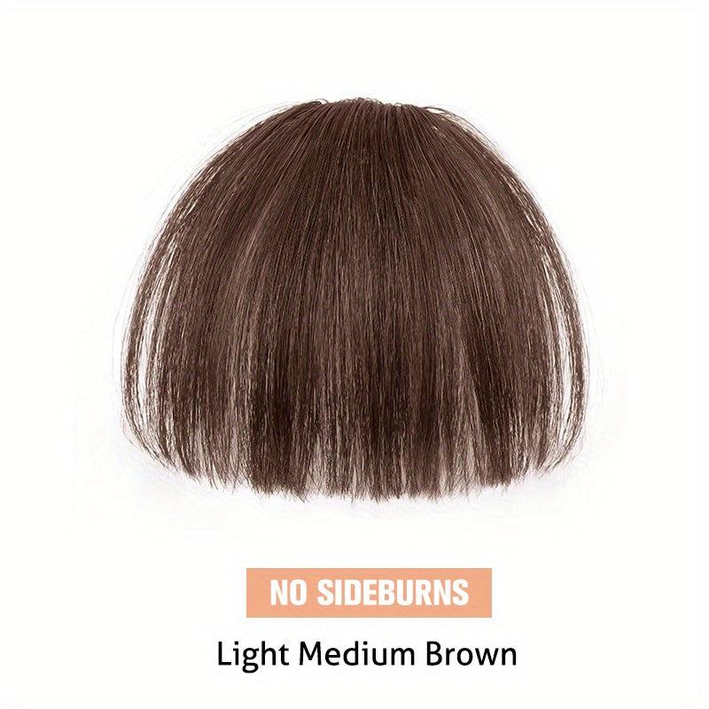 Clip In Air Bangs 100% Human Hair Natural Looking Straight Hair Bangs for Women