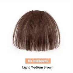Clip In Air Bangs 100% Human Hair Natural Looking Straight Hair Bangs for Women