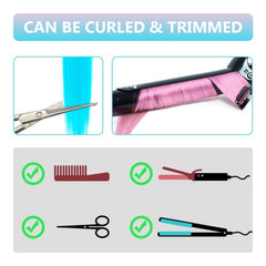10 Pcs Ombre Purple Clip-In Extensions 55-88 Cm Synthetic Colorful