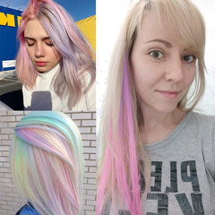 10 Pcs Ombre Purple Clip-In Extensions 55-88 Cm Synthetic Colorful