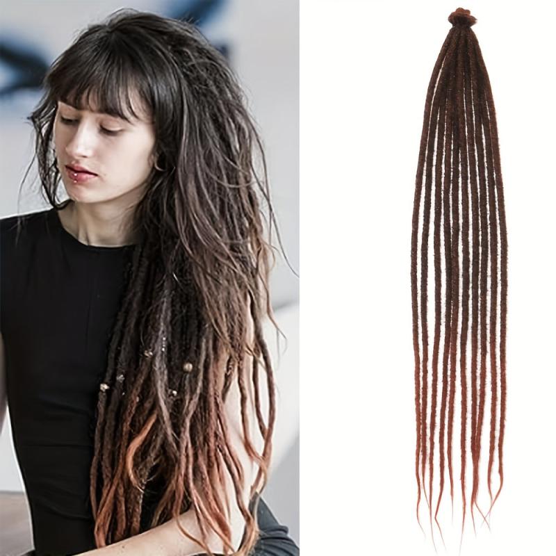 60 96 Cm 10 Strands Dreadlocks Extensions Thin Long Dreads Crochet Hair