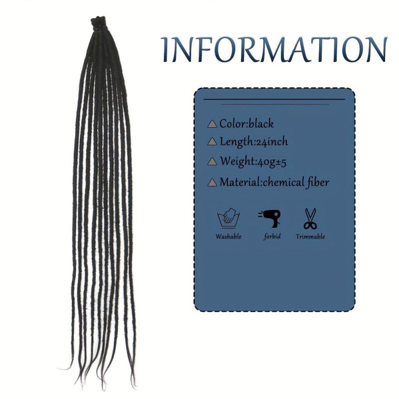 60 96 Cm 10 Strands Dreadlocks Extensions Thin Long Dreads Crochet Hair