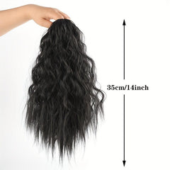 Short Wavy Corn Ponytail Extensions for Women Girls