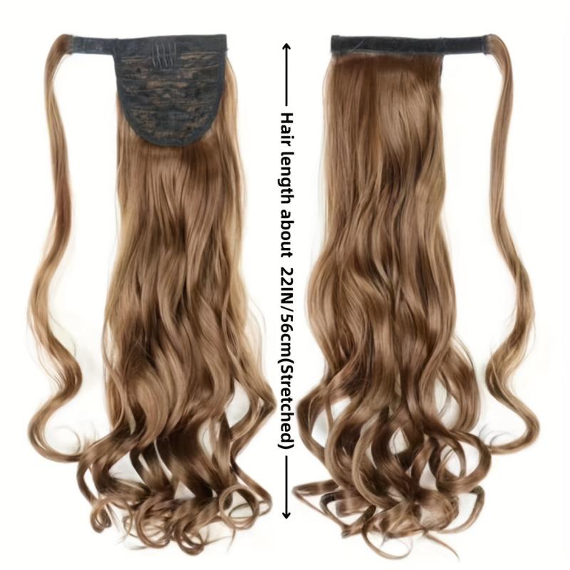 55 88Cm Long Body Wave Ponytail Extensions Natural-Looking Hairpiece