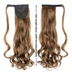 55 88Cm Long Body Wave Ponytail Extensions Natural-Looking Hairpiece