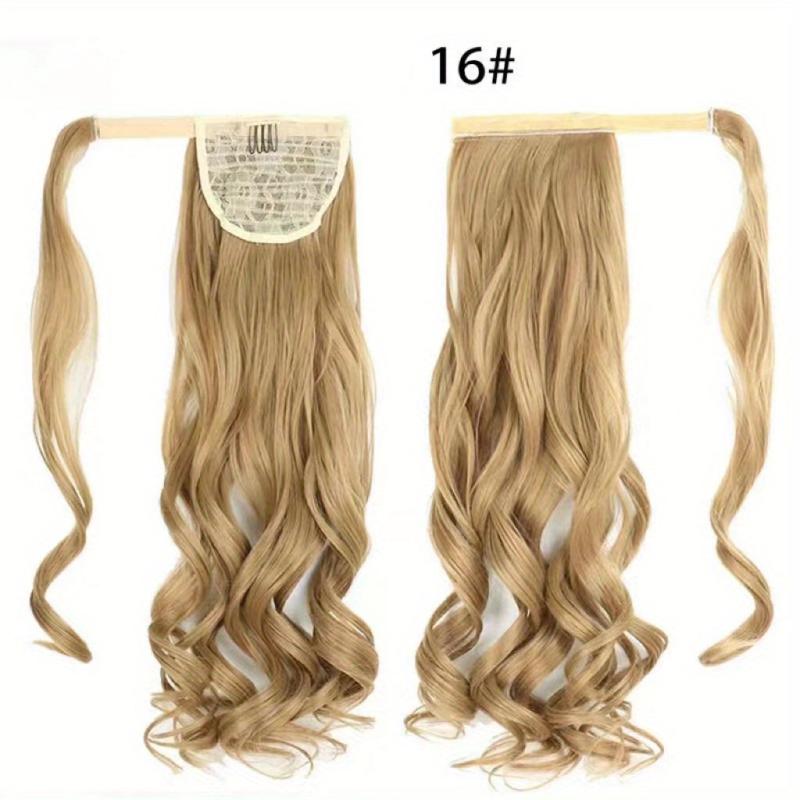 55 88Cm Long Body Wave Ponytail Extensions Natural-Looking Hairpiece