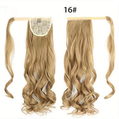 55 88Cm Long Body Wave Ponytail Extensions Natural-Looking Hairpiece