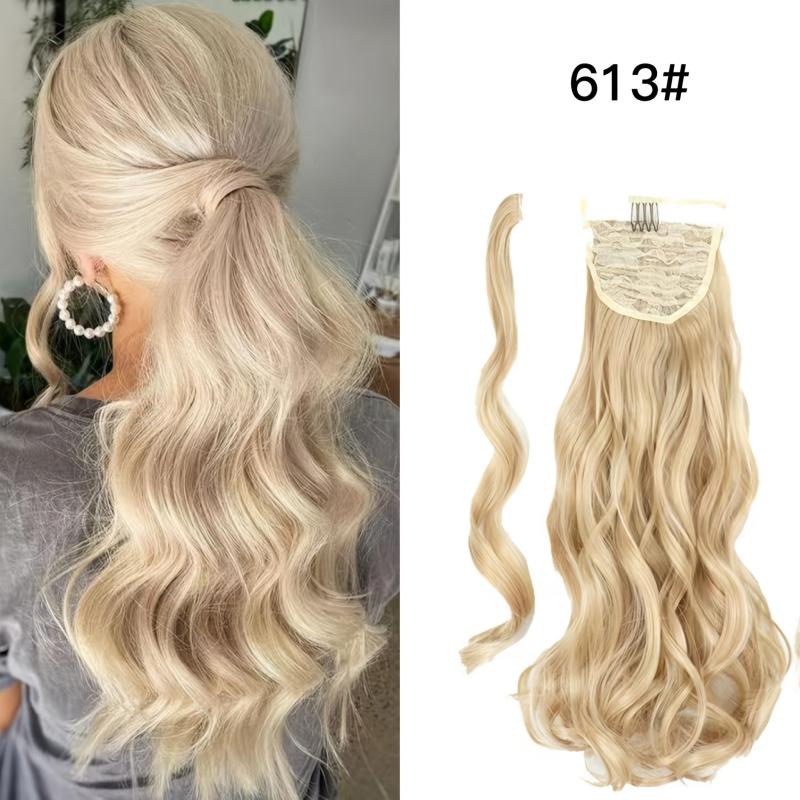 55 88Cm Long Body Wave Ponytail Extensions Natural-Looking Hairpiece