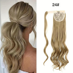 55 88Cm Long Body Wave Ponytail Extensions Natural-Looking Hairpiece