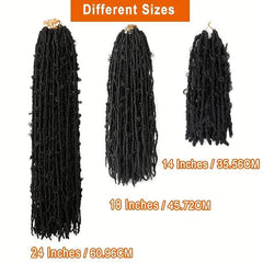 Butterfly Locs Hair Extensions 35cm-56cm Soft Messy Crochet Hair