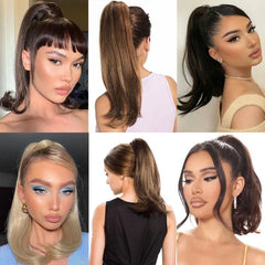 30 48 Cm Short Straight Ponytail Extensions for Women Girls