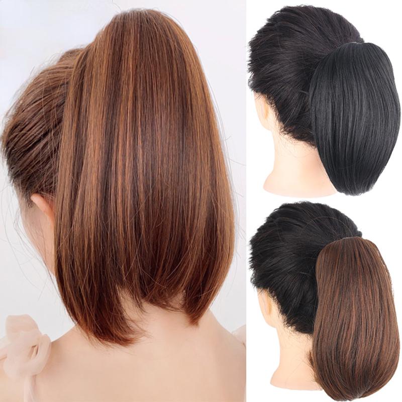 30 48 Cm Short Straight Ponytail Extensions for Women Girls